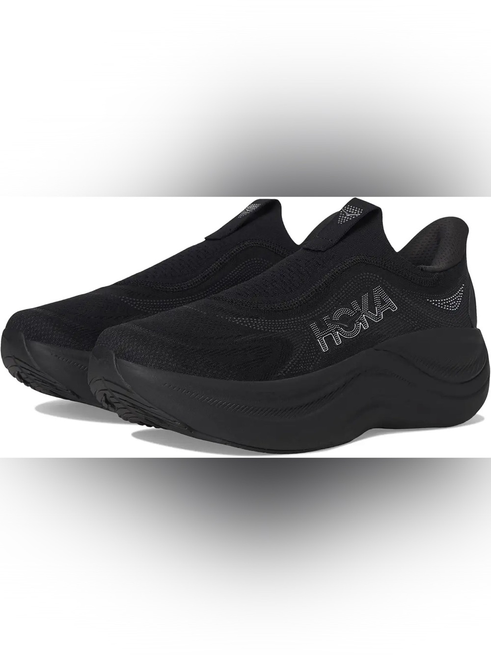 Hoka Skyward Laceless Men's All-Black Slip-On Athletic Trainers Size 14D NEW
